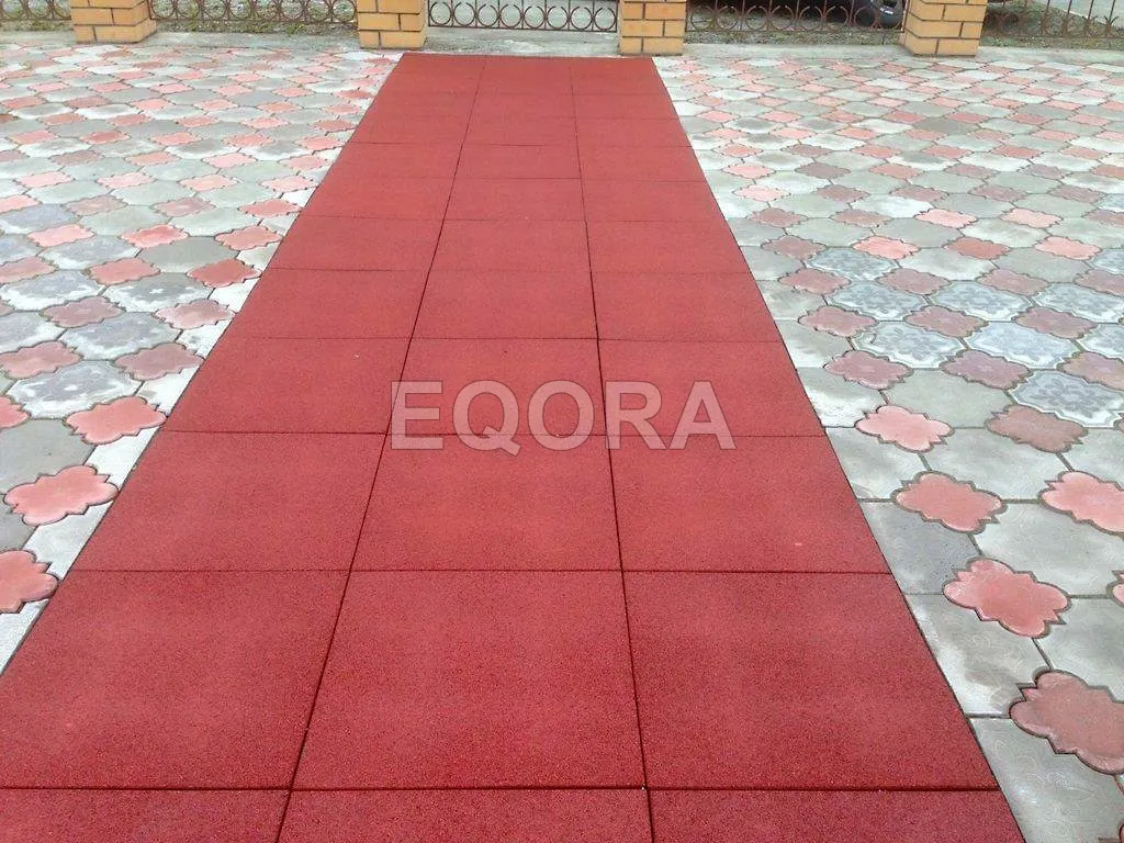 Резиновое покрытие для двора частного дома из резиновой крошки в Орехово-Зуево