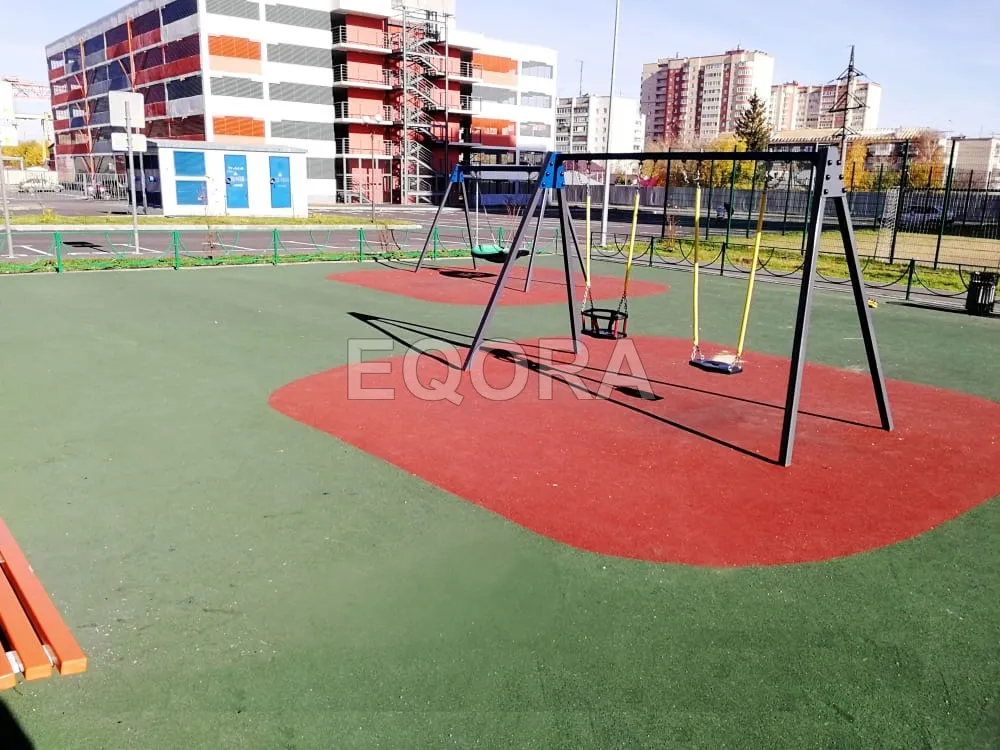 Резиновое покрытие на площадках в Орехово-Зуево